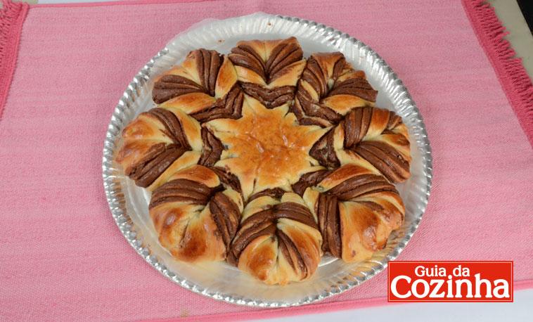 Foto com a receita de pão de Nutella®
