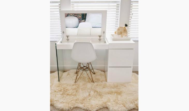 pelego na decoração tapete penteadeira pinterest