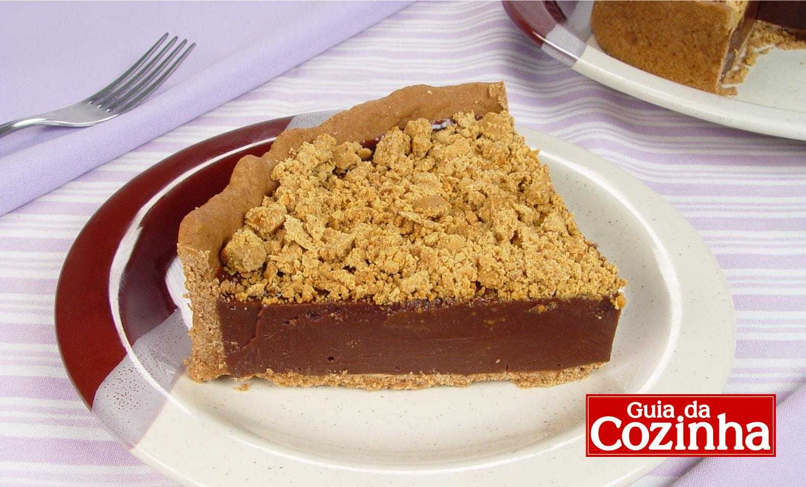 Foto com a receita de torta de Nutella® com paçoquinha