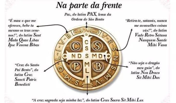 medalha de são bento frente