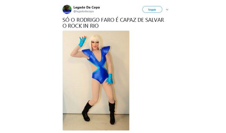 Print de um tweet sobre lady gaga
