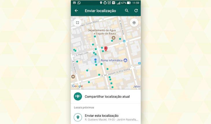 Como enviar localização fixa pelo WhatsApp