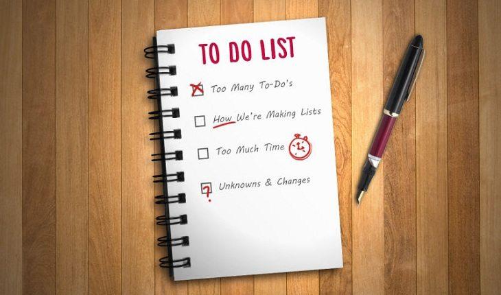 foto de uma to do list