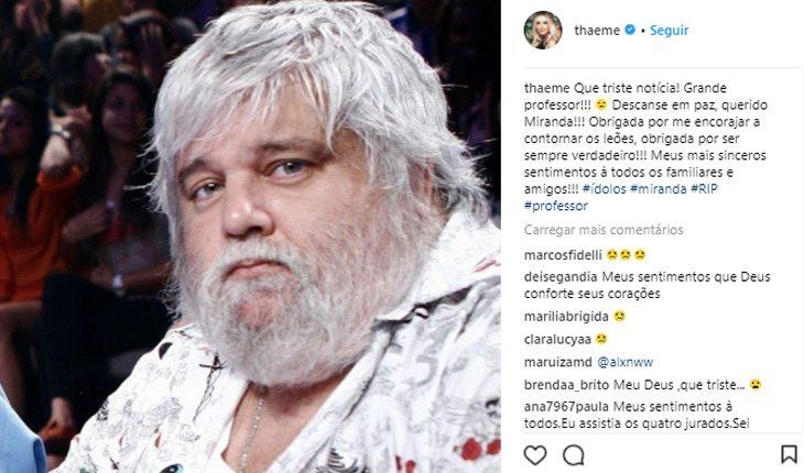 thaeme fala de Miranda