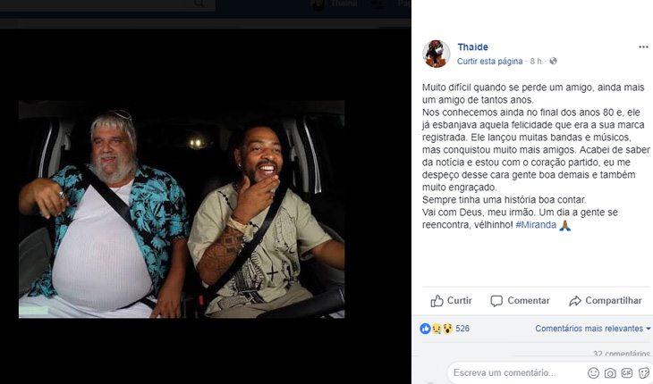 thaide fala de Miranda