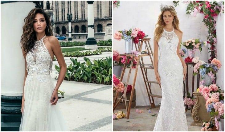 Inspire-se no decote halter, que voltou com tudo nos biquínis, top cropped e vestidos