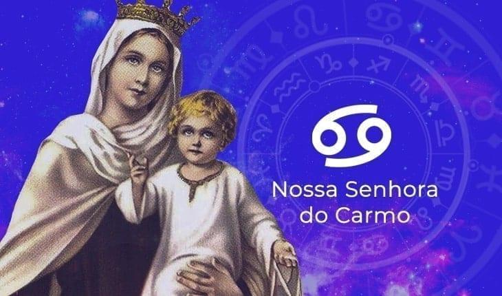santo de cada signo Ilustração de Nossa Senhora do Carmo