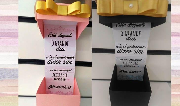 convite para padrinhos de casamento