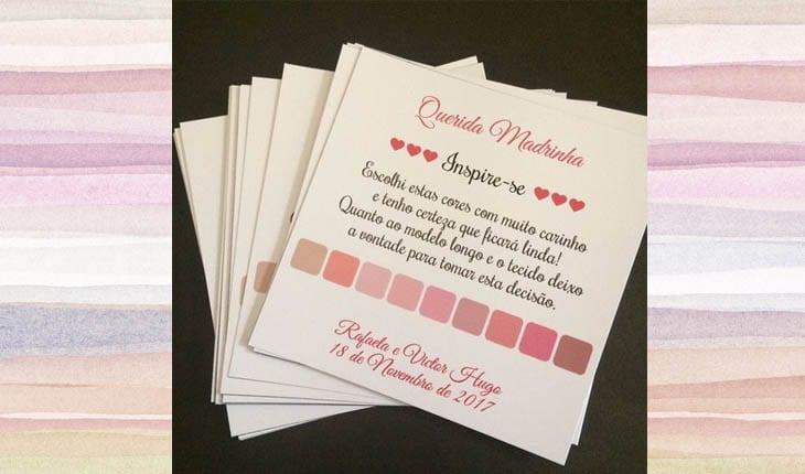 convite para padrinhos de casamento