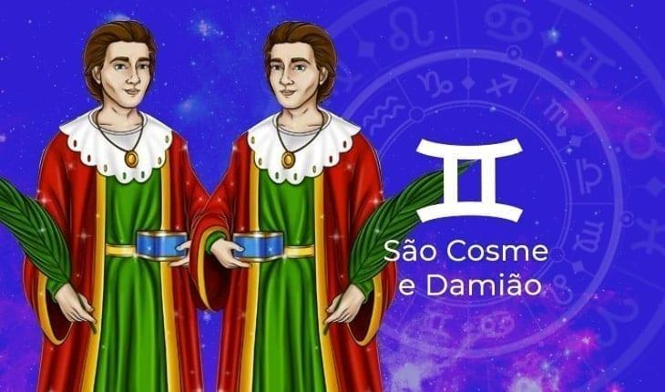 santo de cada signo Ilustração de São Cosme e Damião