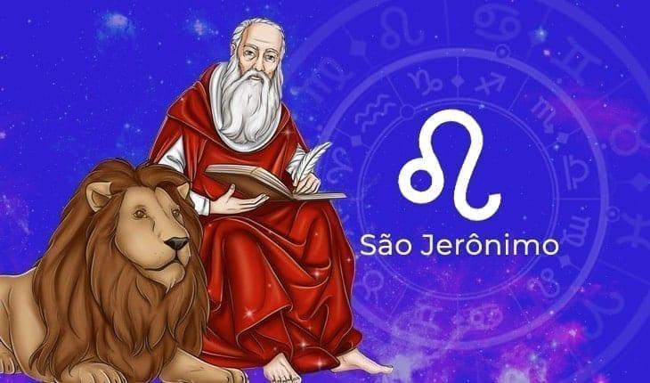 santo de cada signo Ilustração de São Jerônimo