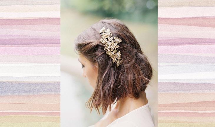penteado com acessório