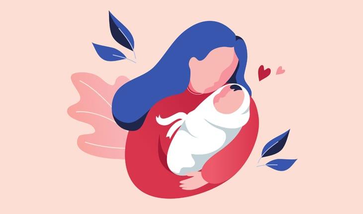 Dia das Mães na quarentena ilustração