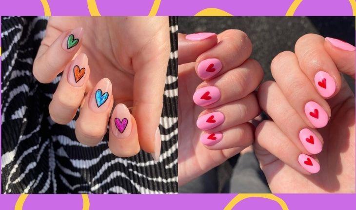 Nail Art Coração