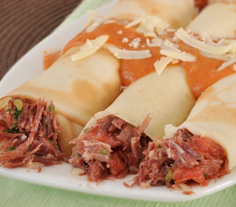 Panqueca de carne seca