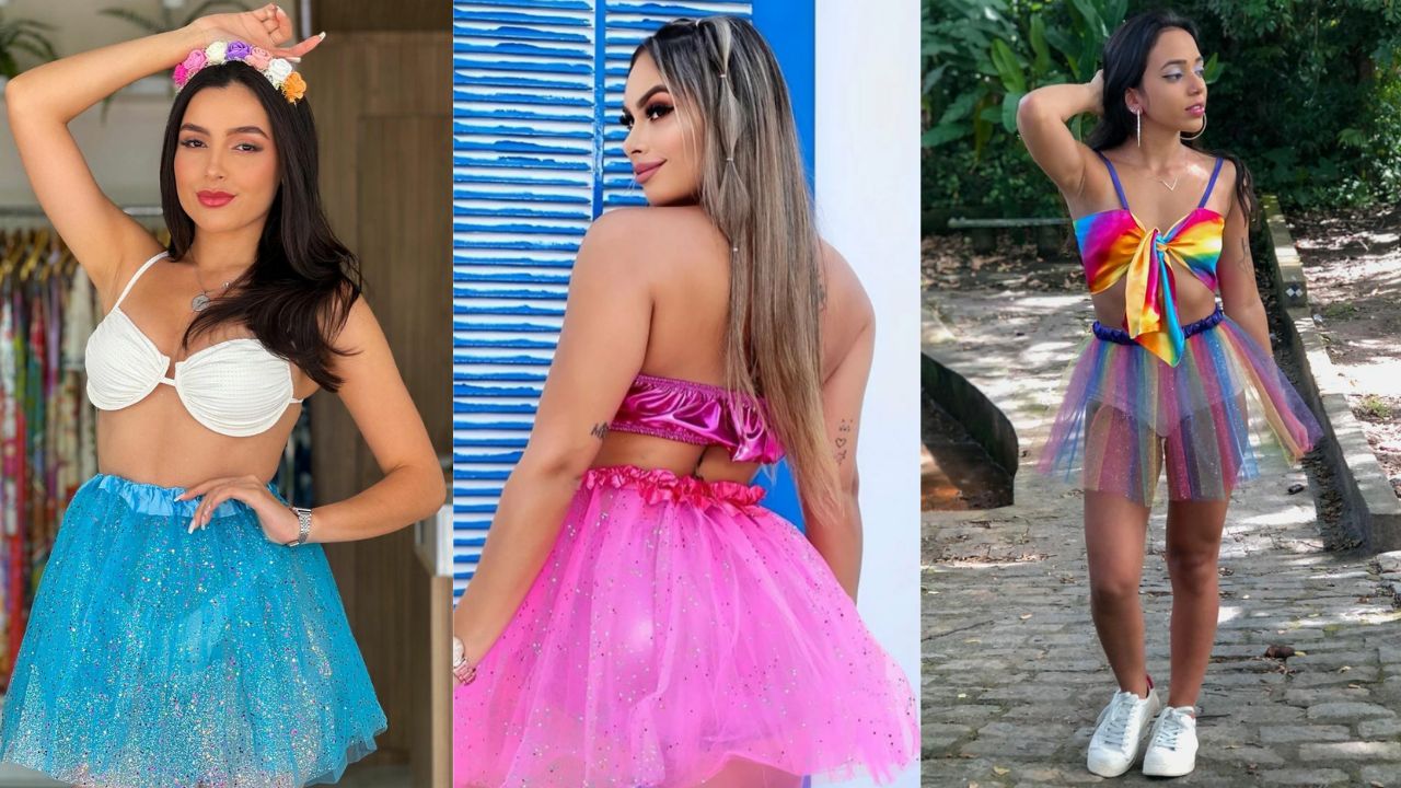 Monte fantasias de Carnaval incríveis com uma saia de tule