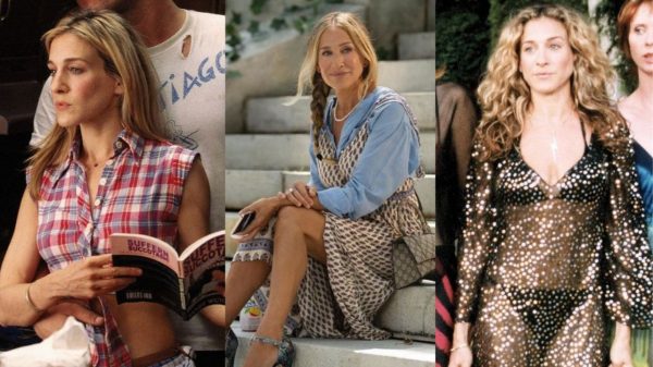 Aprenda a criar looks estilosos inspirados no visual icônico de Carrie Bradshaw da série de sucesso Sex and the City